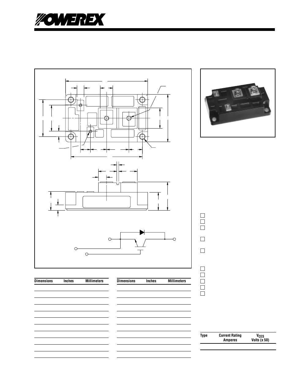 Single igbtmod™ h-series module | C&H Technology CM300HA-12H User Manual | Page 2 / 5