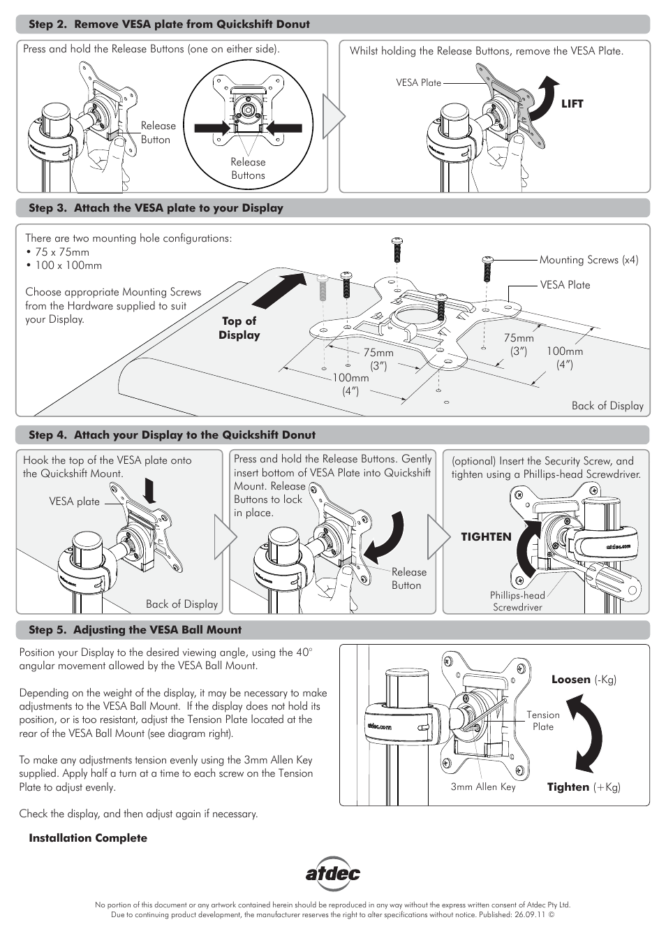 Quickshift donut install pg_2_new_web2 | Atdec Spacedec SD-DO Installation manual User Manual | Page 2 / 2