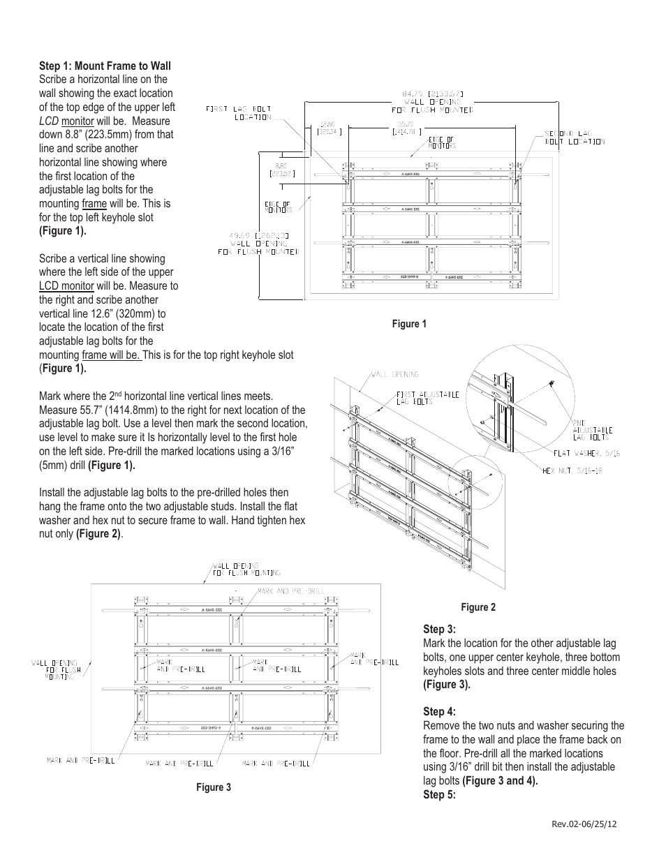 Th-va-2x2-necx463 installation instructions p2-01 | Atdec Telehook TH-VA-2x2-NECX463 Installation manual User Manual | Page 2 / 5