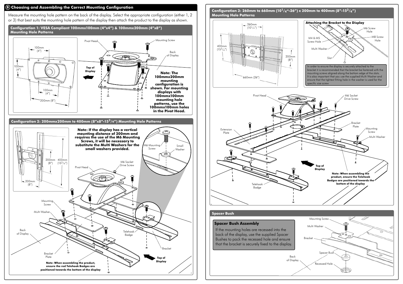 Atdec Telehook TH-30-50-RW Installation manual User Manual | Page 2 / 2