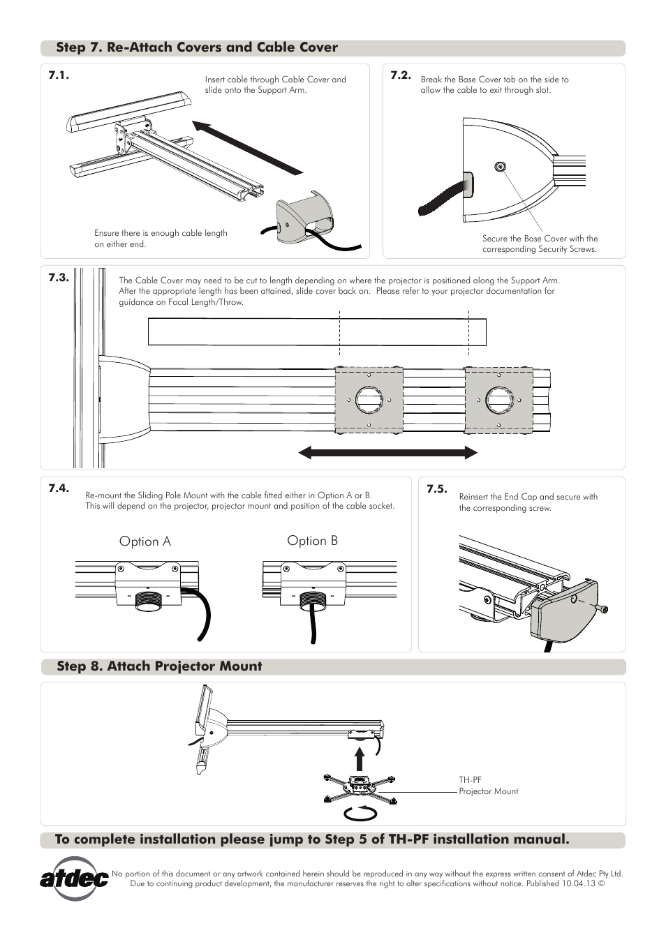 Atdec Telehook TH-PS-D Installation manual User Manual | Page 3 / 3