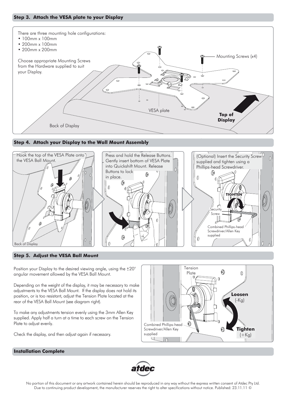 Th-2040-vtr installs pg1&2_revision_01-02 | Atdec Telehook TH-2040-VTR Installation manual User Manual | Page 2 / 2