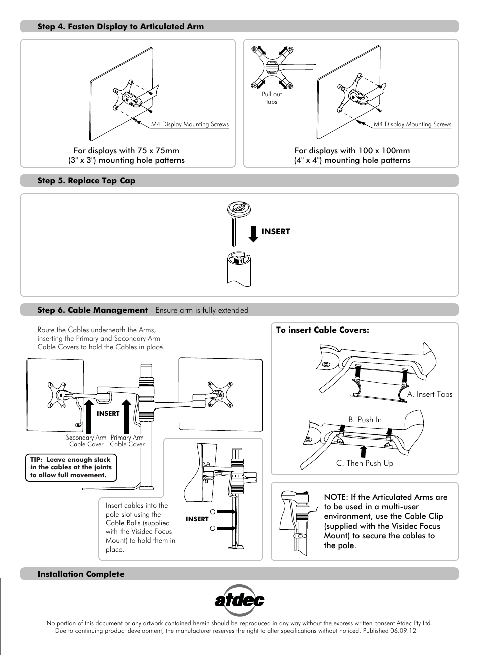 Vf-at-aa installs pg2-01 | Atdec Visidec VF-AT-AA Installation manual User Manual | Page 2 / 2