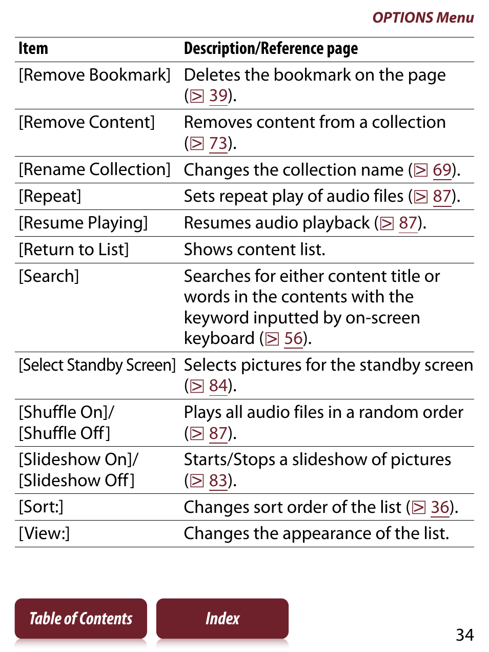 Ching a book | Sony PRS-650 User Manual | Page 34 / 139