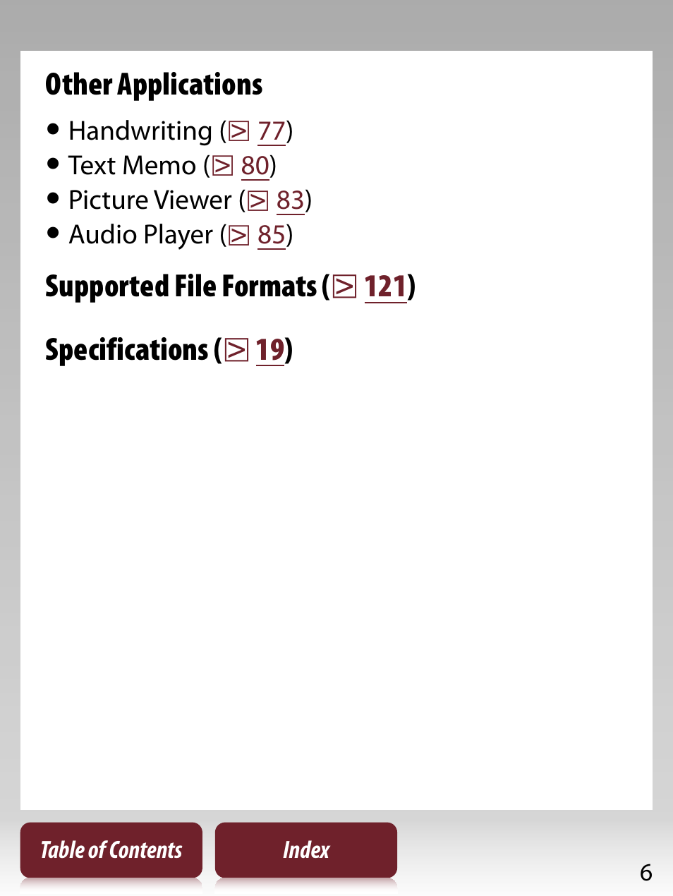 Other applications | Sony PRS-650 User Manual | Page 6 / 139