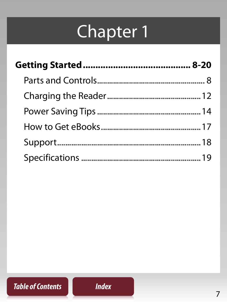 Chapter 1 | Sony PRS-650 User Manual | Page 7 / 139