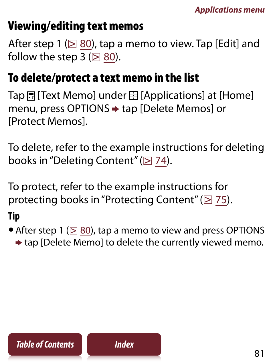Sony PRS-650 User Manual | Page 81 / 139