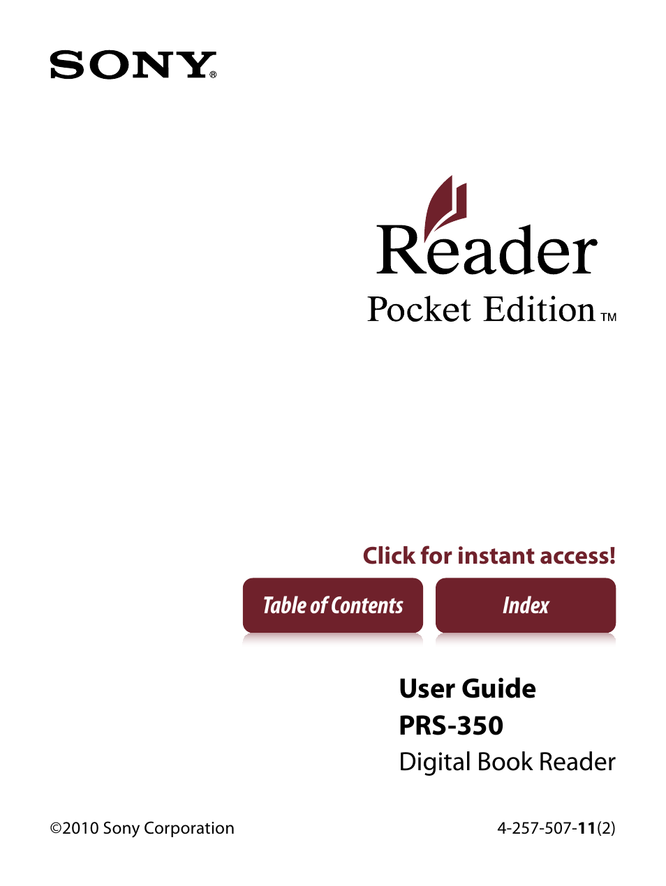 Sony PRS-350 User Manual | 131 pages