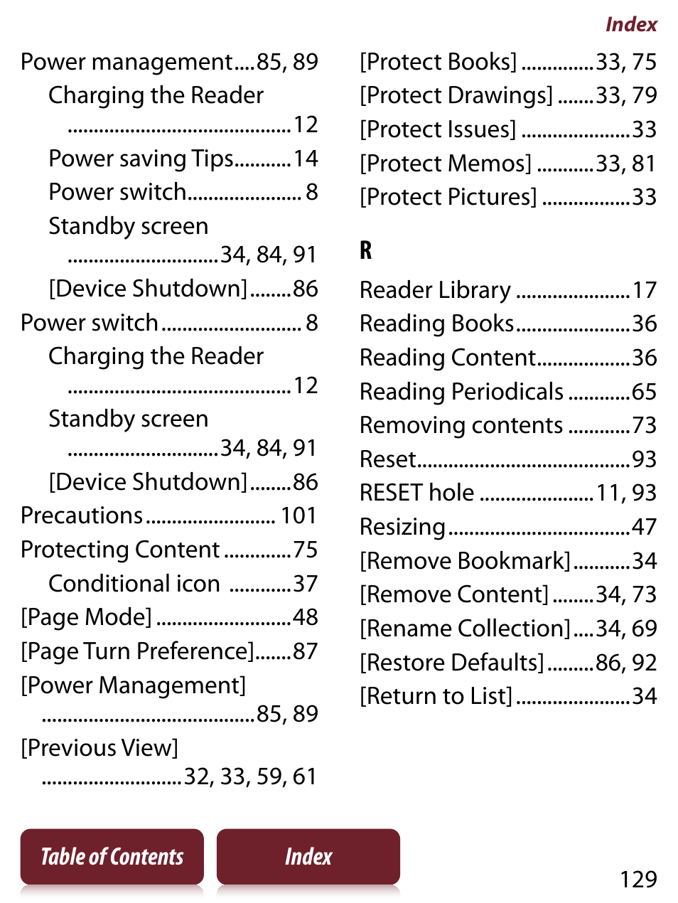 Sony PRS-350 User Manual | Page 129 / 131
