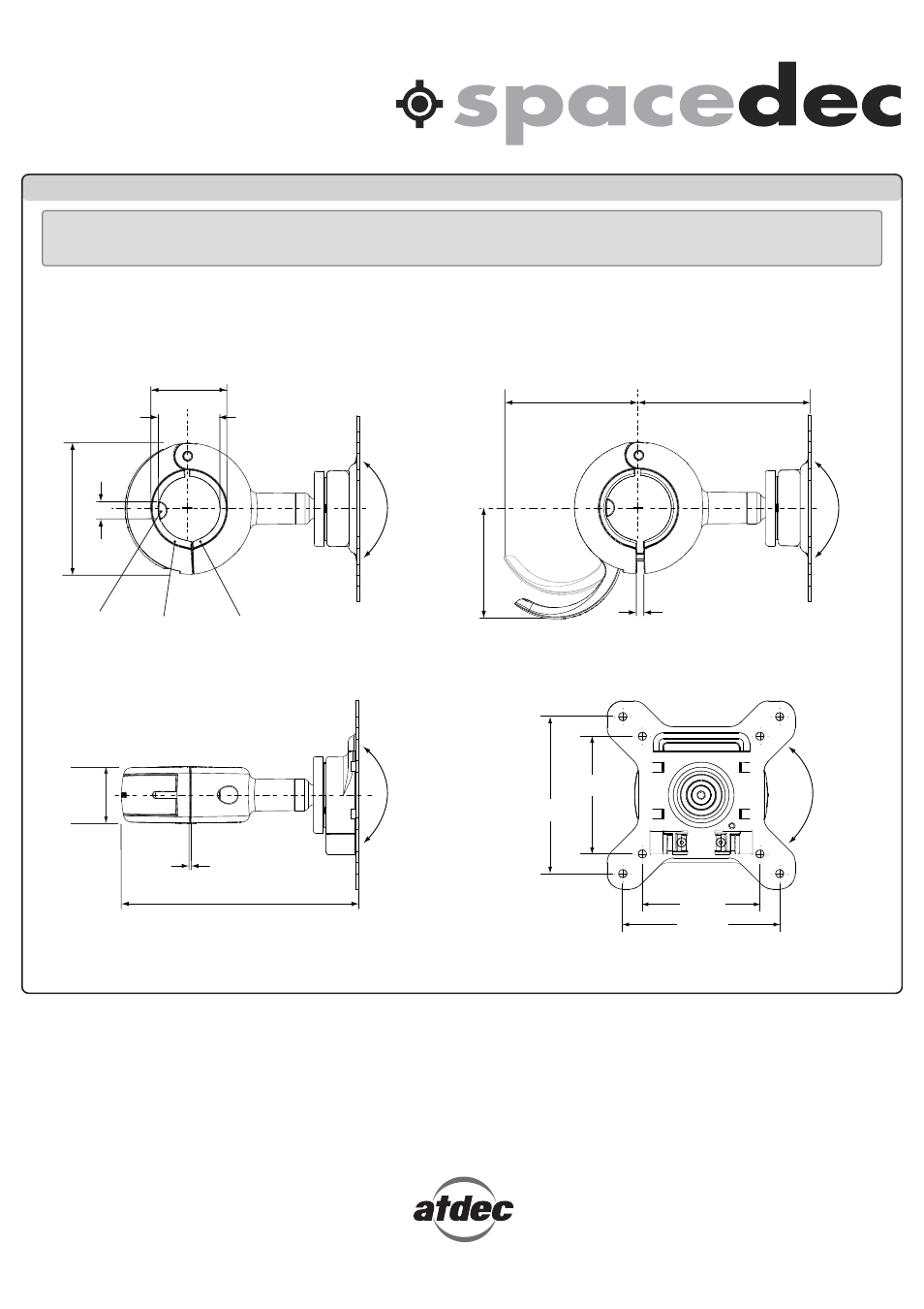 Atdec Spacedec SD-DO Technical specs User Manual | 1 page