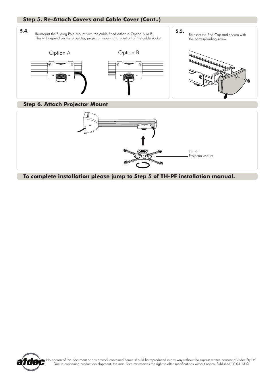 Atdec Telehook TH-PS-S Installation manual User Manual | Page 3 / 3