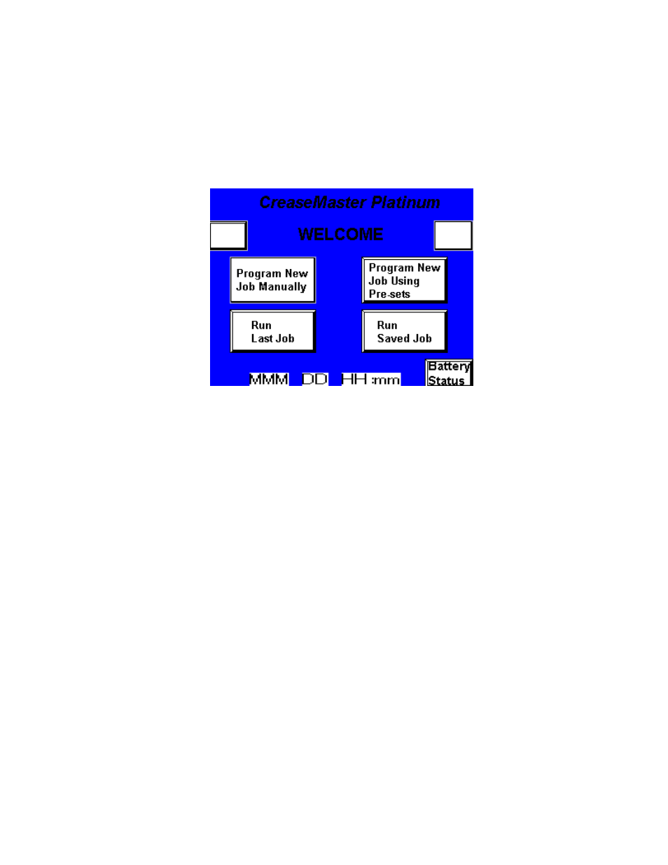 1 operating the touch screen | Cortech CREASEMASTER PLATINUM CREASING SYSTEM User Manual | Page 10 / 44