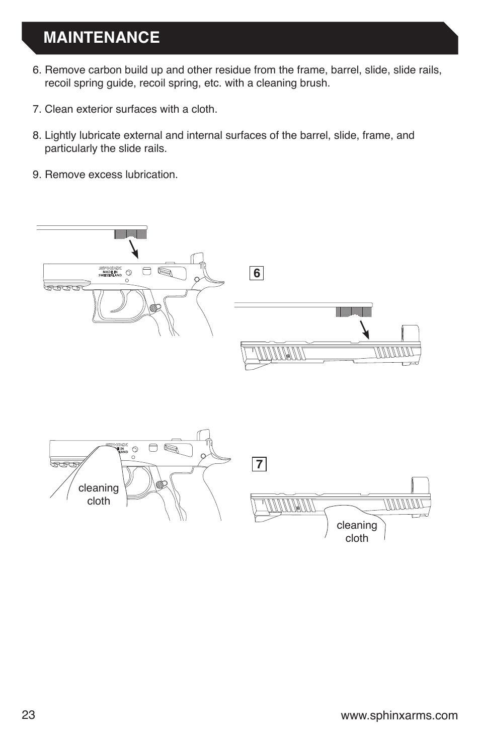 Maintenance | Grainsystems STANDARD ALPHA 9MM DA-SA Manual User Manual | Page 24 / 28