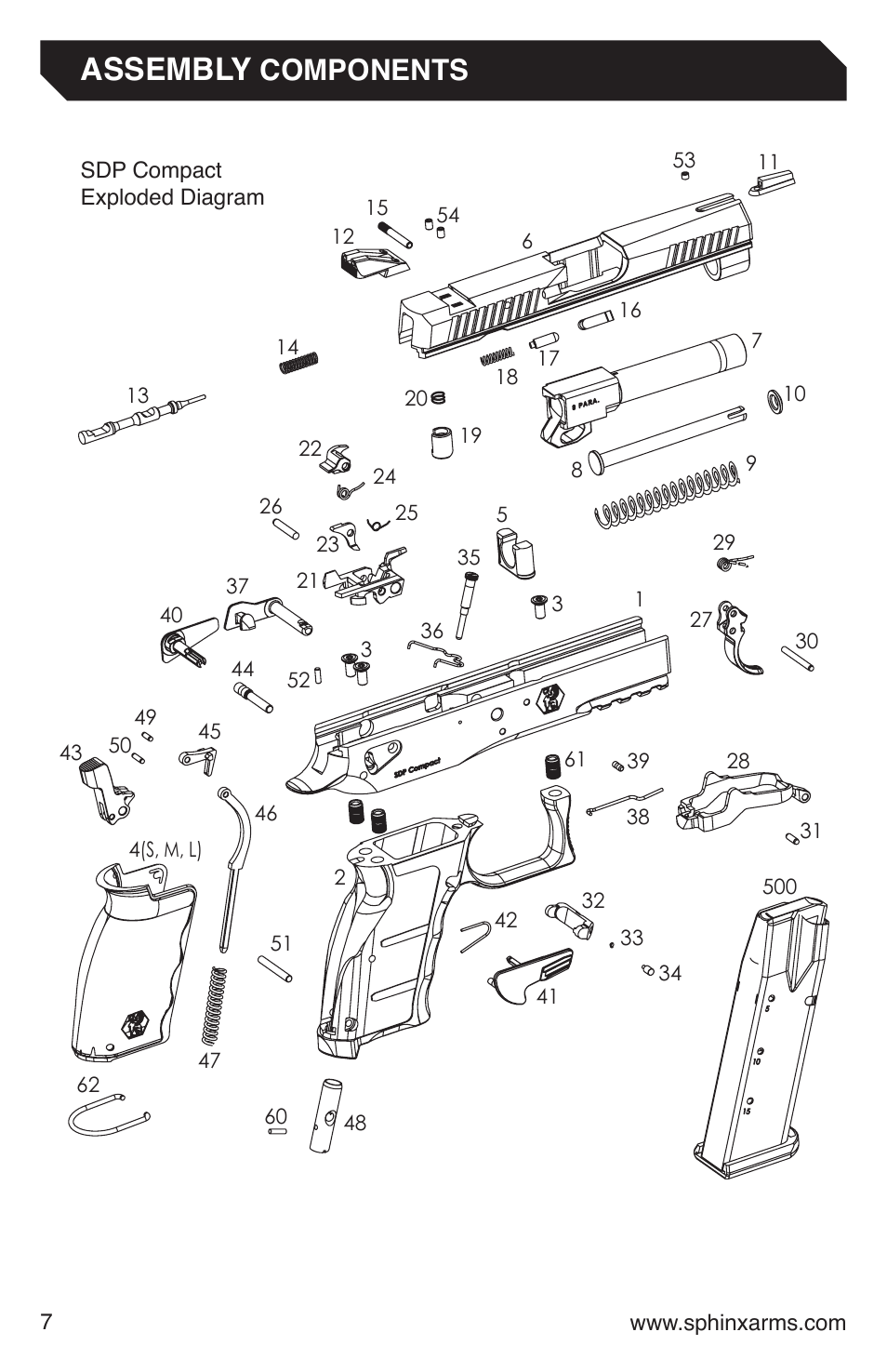 Assembly, Components, Main operation components | Grainsystems STANDARD ALPHA 9MM DA-SA Manual User Manual | Page 8 / 28