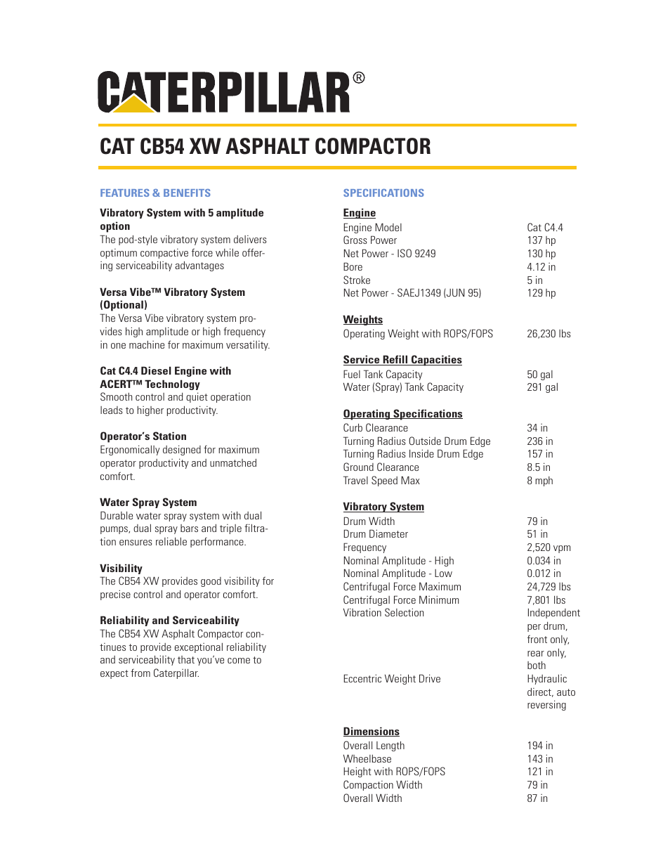 Milton CAT CB54 XW User Manual | 1 page