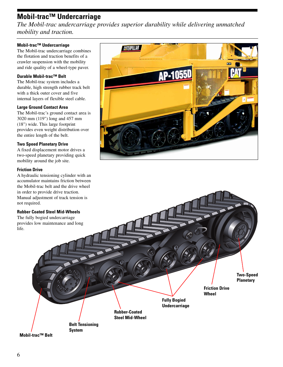 Mobil-trac™ undercarriage | Milton CAT AP1055D User Manual | Page 6 / 16