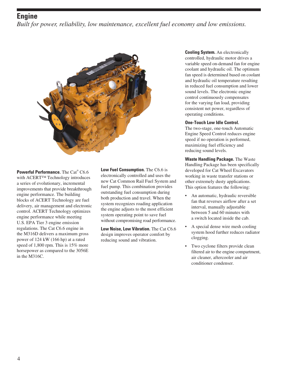 Engine | Milton CAT M316D User Manual | Page 4 / 36