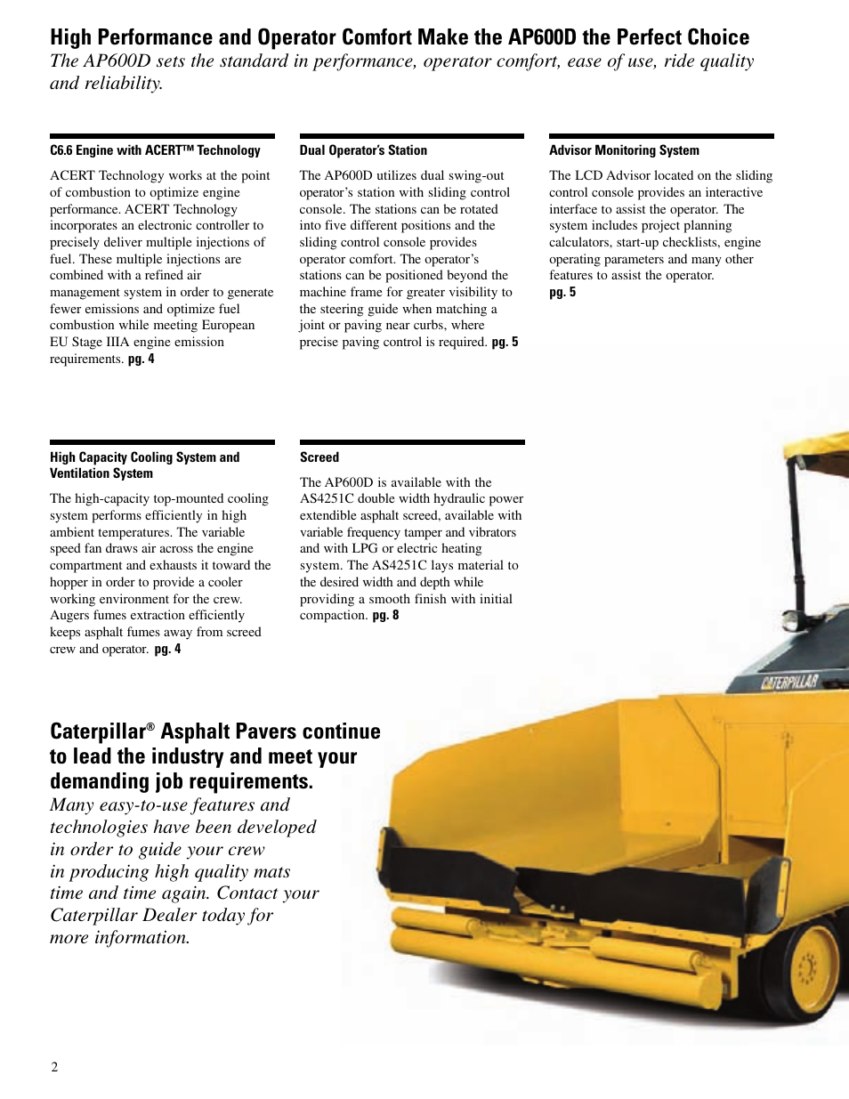 Caterpillar | Milton CAT AP600D User Manual | Page 2 / 12