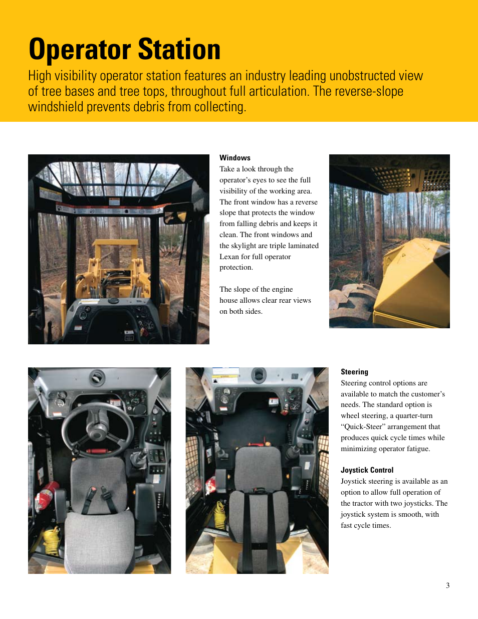 Operator station | Milton CAT Feller Bunchers (Wheel) Brochure User Manual | Page 3 / 8