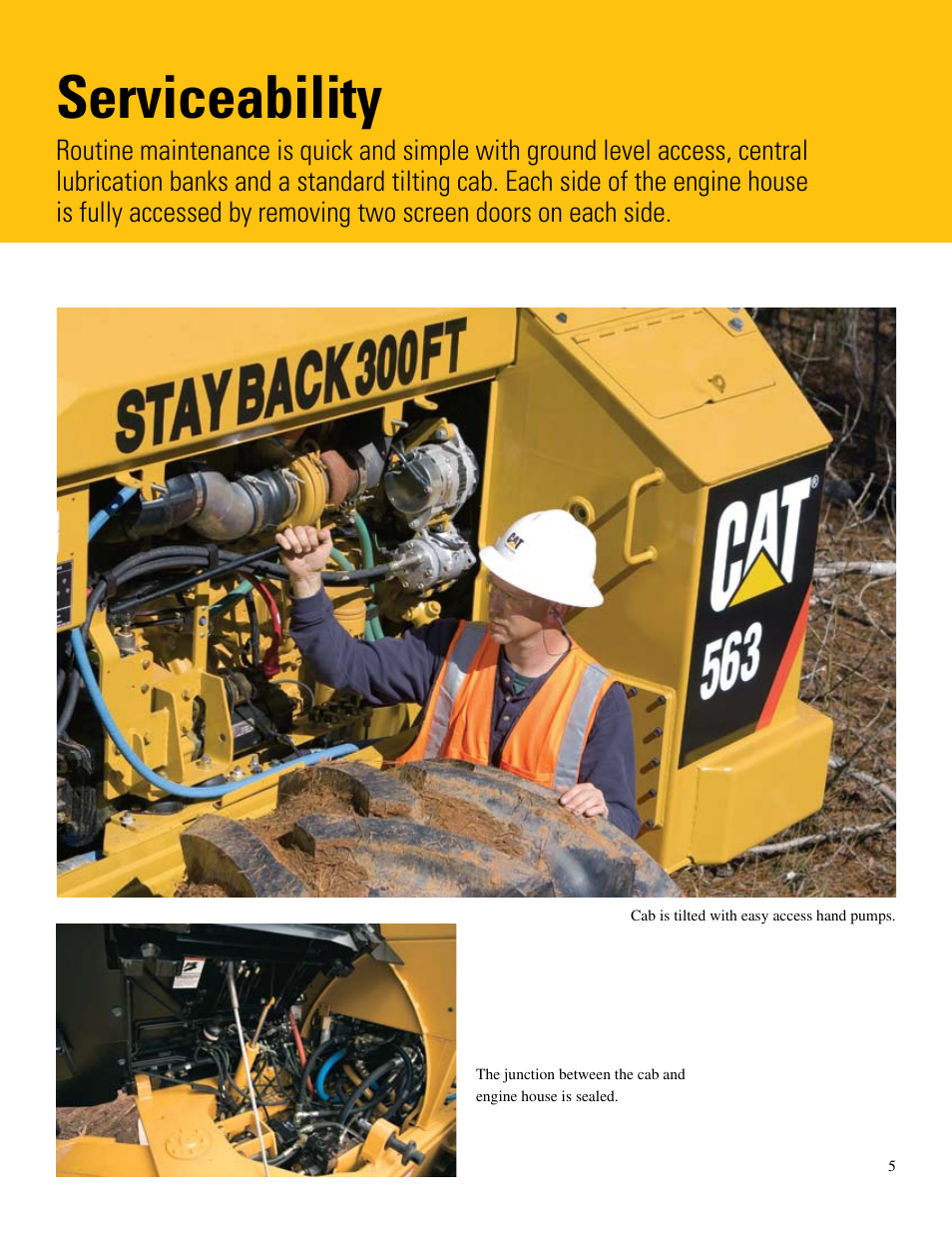 Serviceability | Milton CAT Feller Bunchers (Wheel) Brochure User Manual | Page 5 / 8