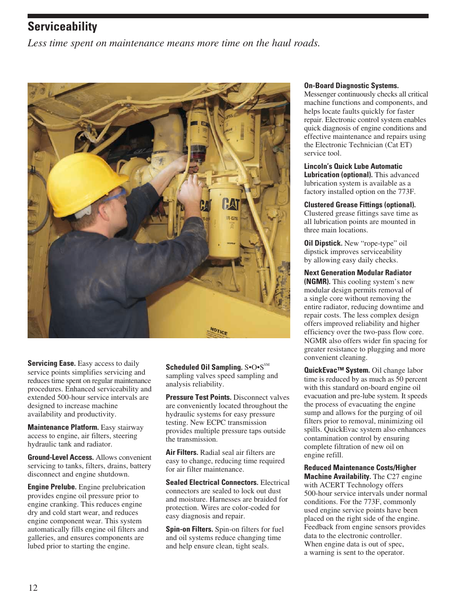 Serviceability | Milton CAT 773F User Manual | Page 12 / 28