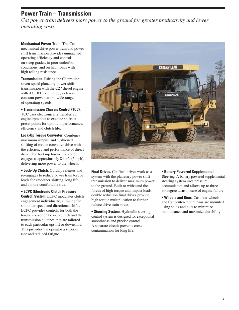 Power train – transmission | Milton CAT 773F User Manual | Page 5 / 28