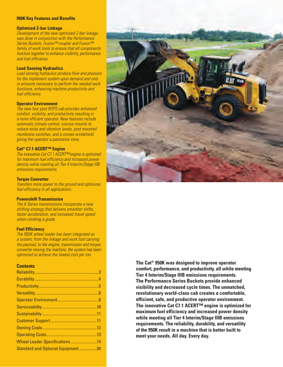 950k key features and benefits | Milton CAT 950K User Manual | Page 2 / 36