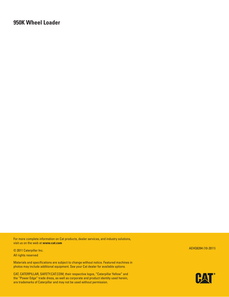 950k wheel loader | Milton CAT 950K User Manual | Page 36 / 36