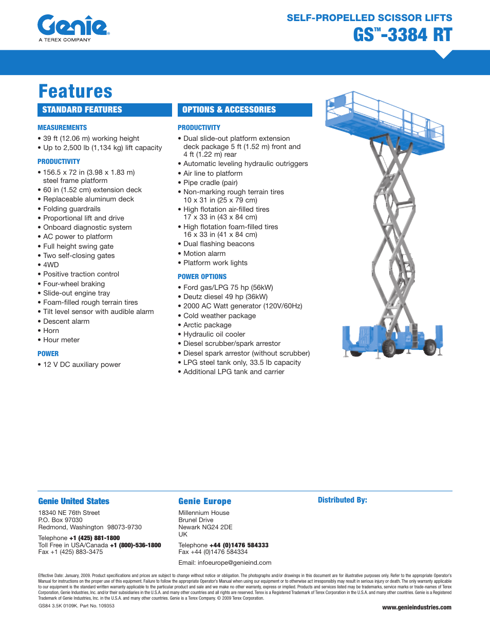 3384 rt, Features | Milton CAT GS3384 RT User Manual | Page 2 / 2