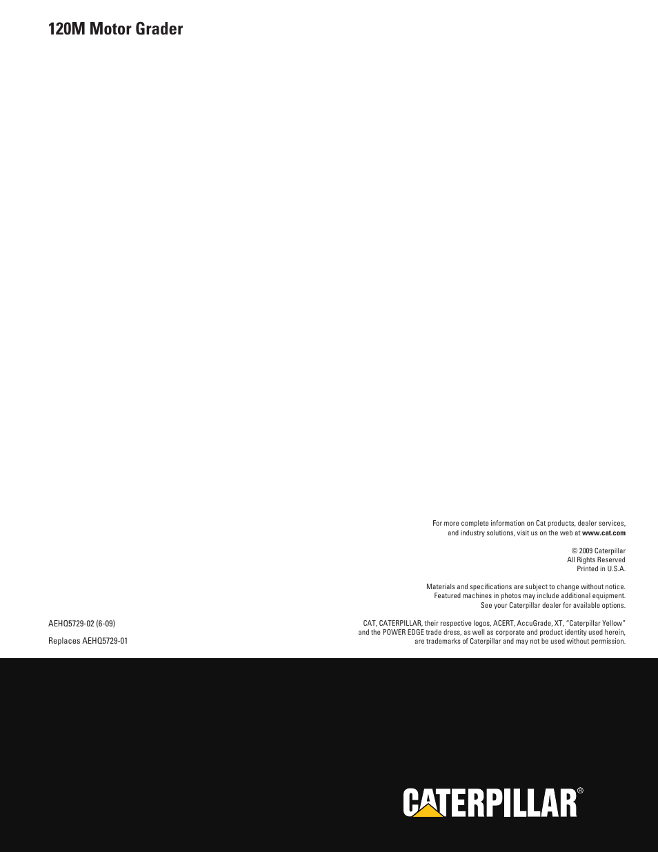 120m motor grader | Milton CAT 120M User Manual | Page 28 / 28