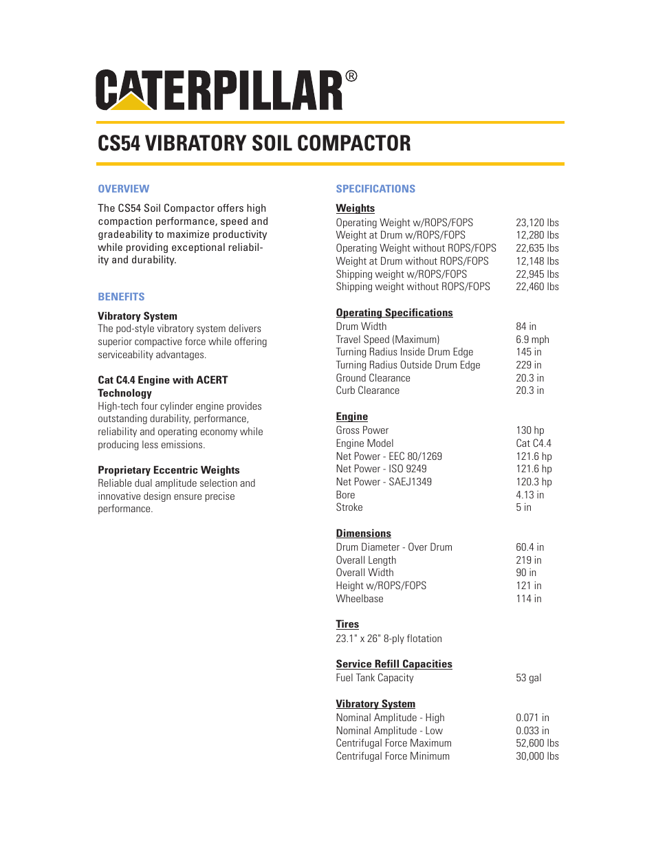 Milton CAT CS54 User Manual | 1 page