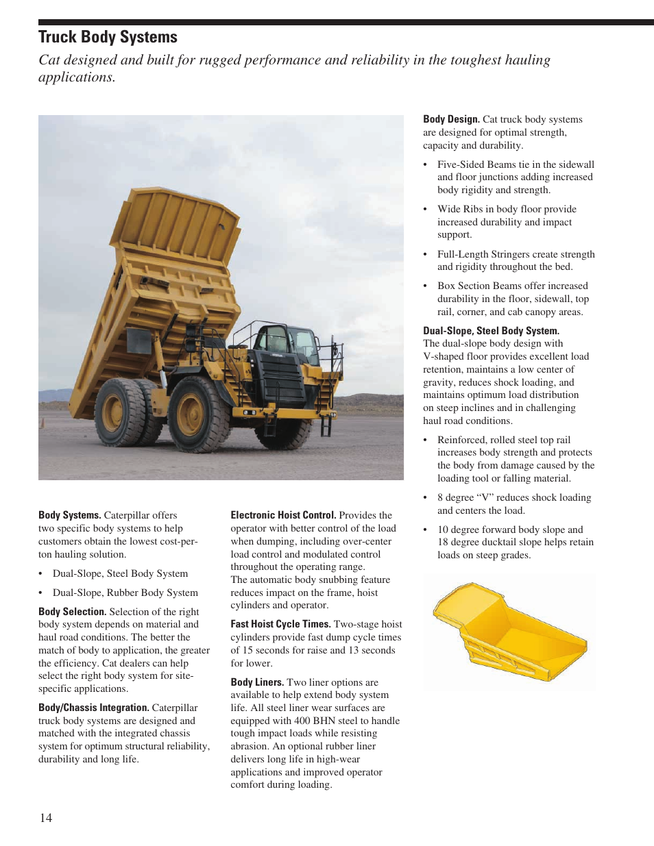 Truck body systems | Milton CAT 777F User Manual | Page 14 / 28