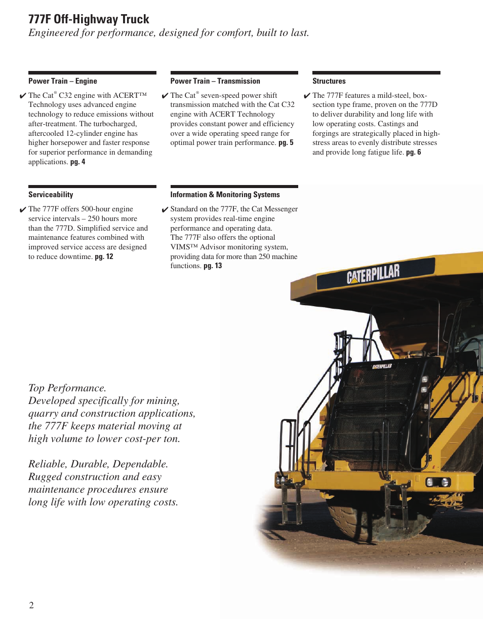 777f off-highway truck | Milton CAT 777F User Manual | Page 2 / 28
