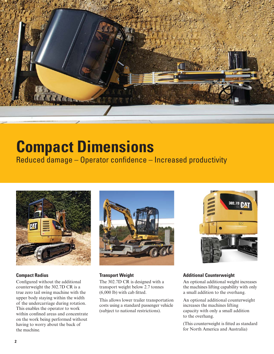 Compact dimensions | Milton CAT 302.7D User Manual | Page 2 / 12
