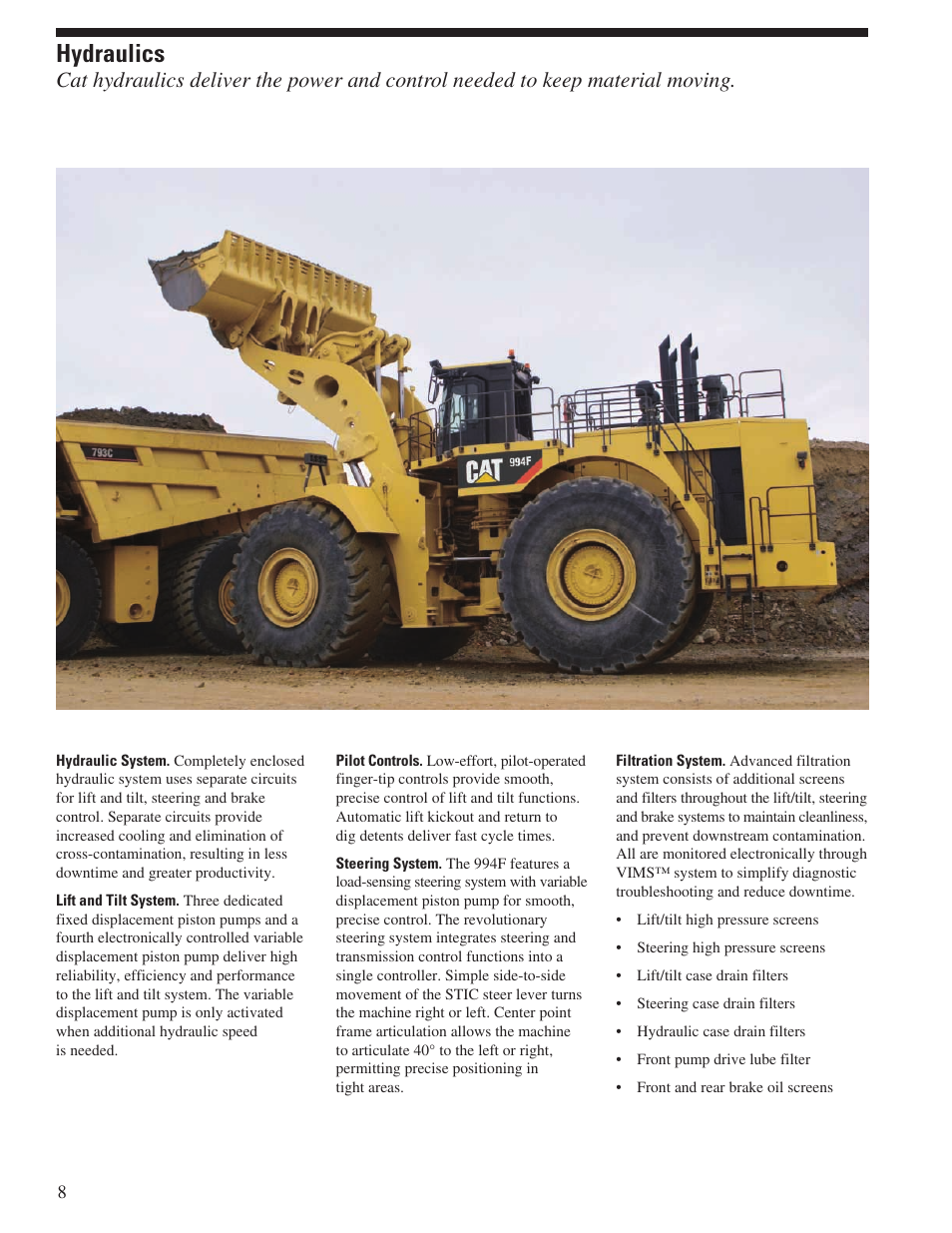 Hydraulics | Milton CAT 994F User Manual | Page 8 / 32