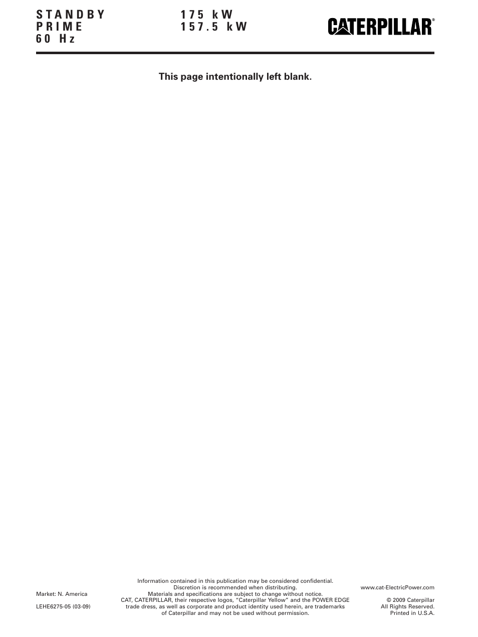 This page intentionally left blank | Milton CAT G175 LG4 Spec Sheet User Manual | Page 6 / 6