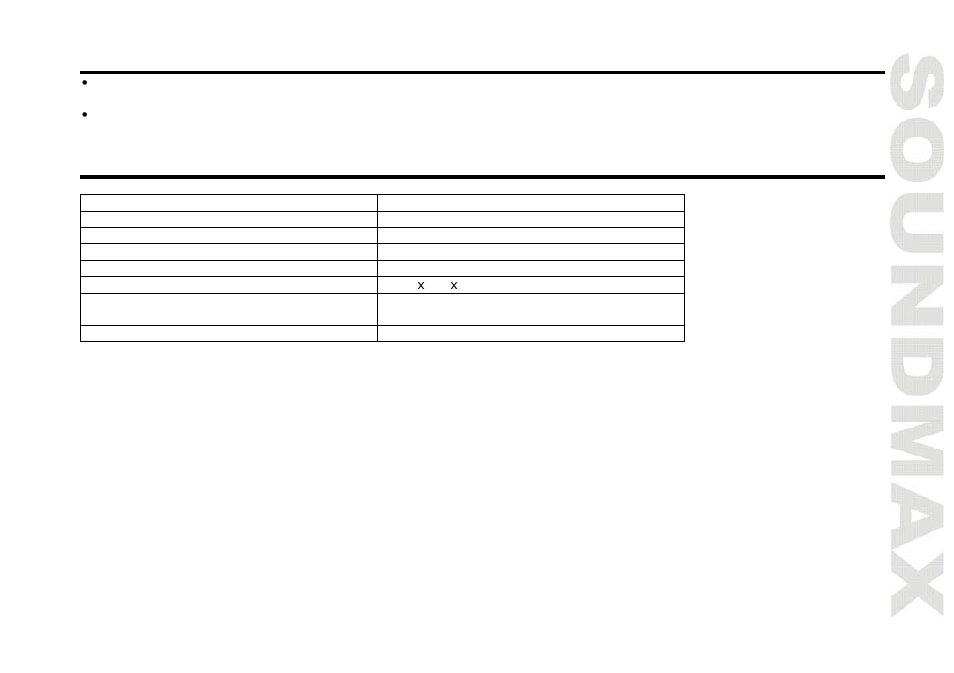 Mainte nance and care, Specification | SoundMax SM-2502 User Manual | Page 5 / 9