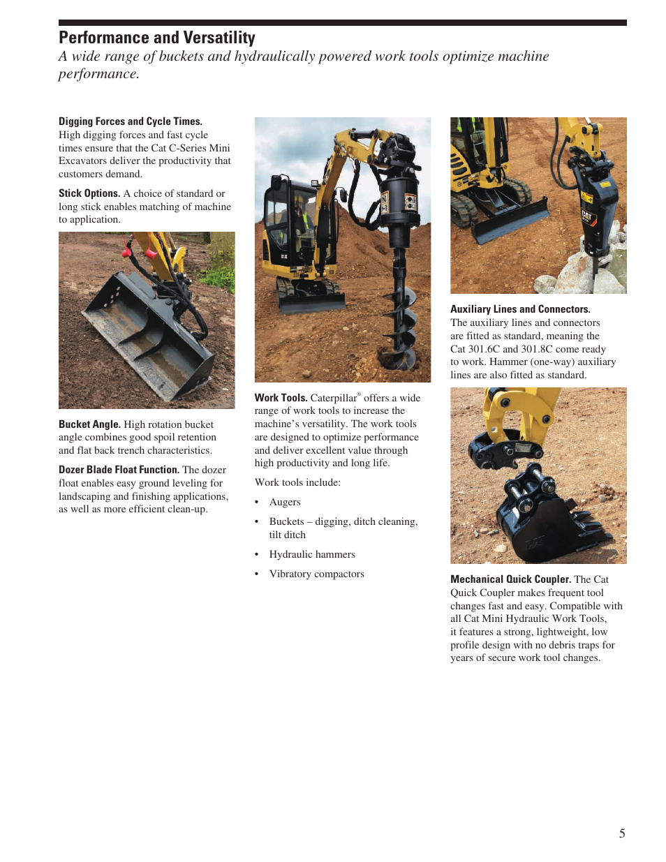 Performance and versatility | Milton CAT 301.8C User Manual | Page 5 / 12