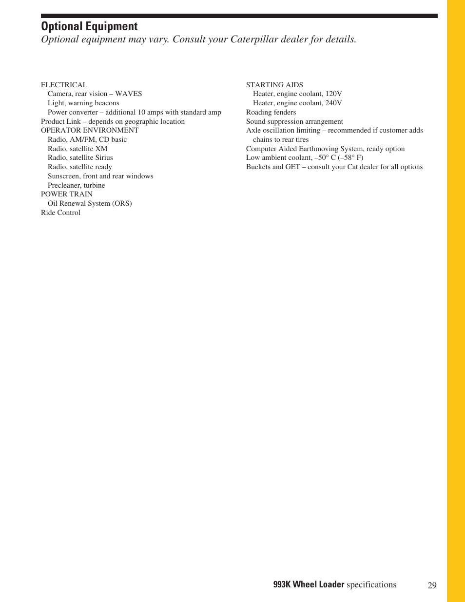 Optional equipment | Milton CAT 993K User Manual | Page 29 / 32