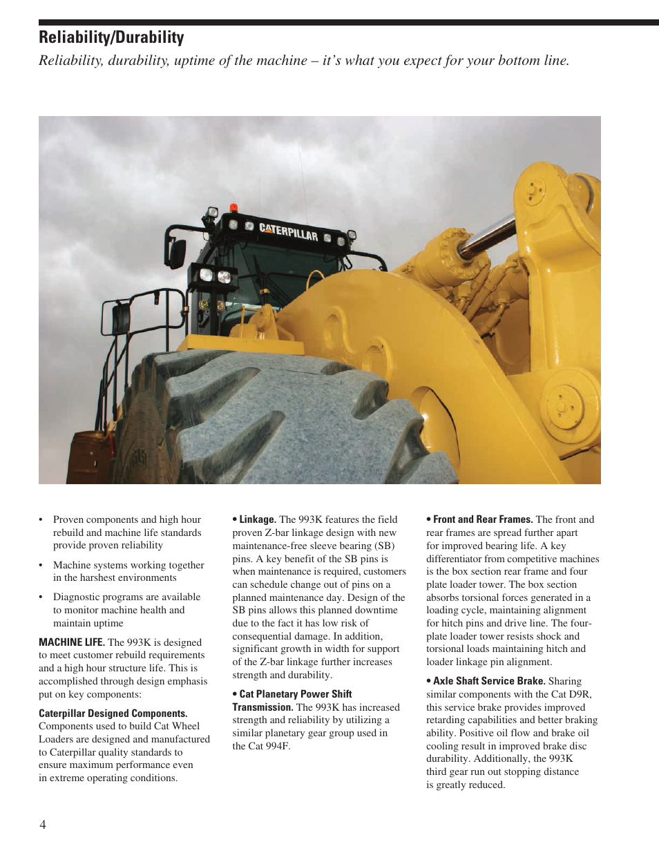 Reliability/durability | Milton CAT 993K User Manual | Page 4 / 32