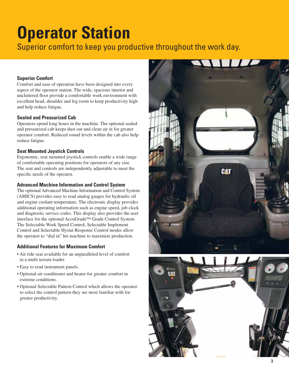 Operator station | Milton CAT 287C Series2 User Manual | Page 3 / 12