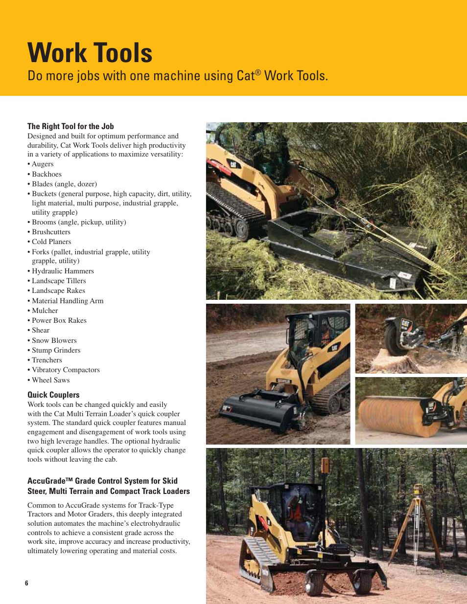 Work tools, Do more jobs with one machine using cat | Milton CAT 287C Series2 User Manual | Page 6 / 12