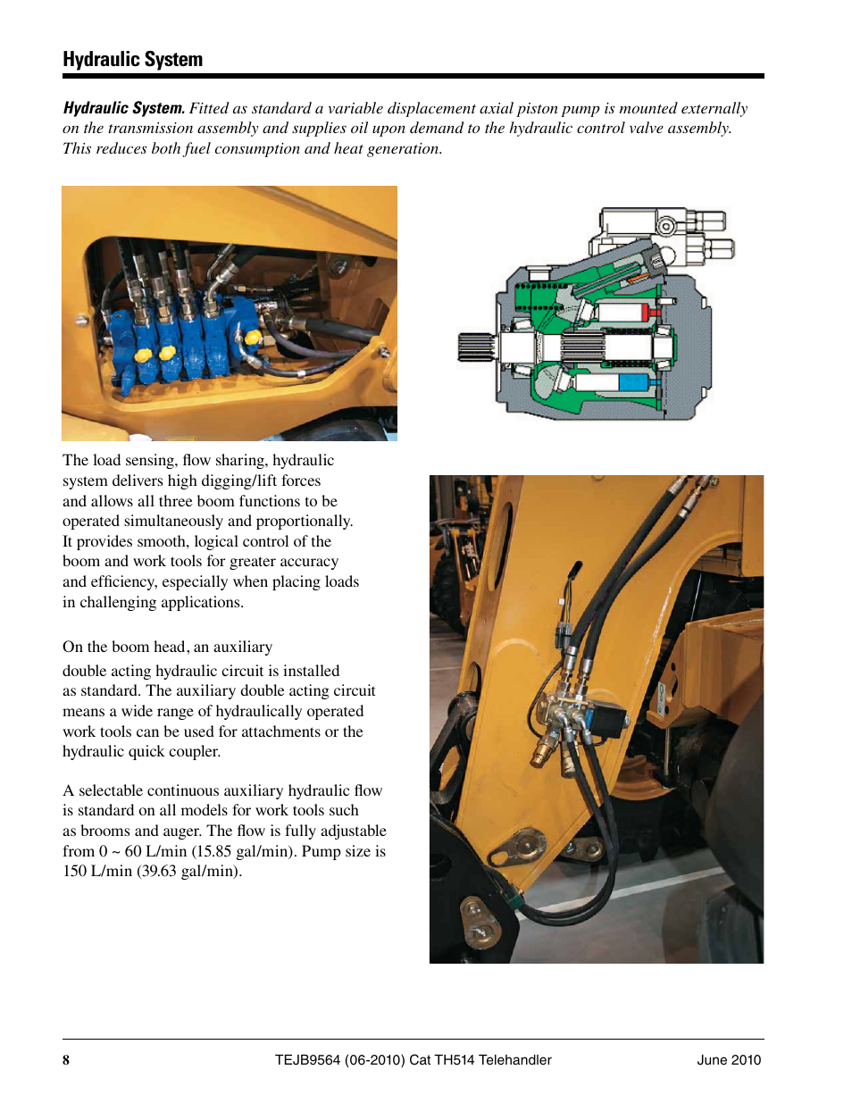 Hydraulic system | Milton CAT TH514 User Manual | Page 8 / 16