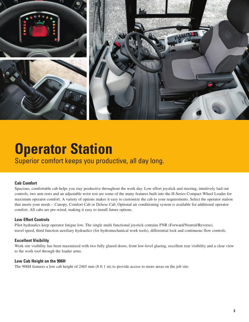 Operator station | Milton CAT 908H User Manual | Page 3 / 12