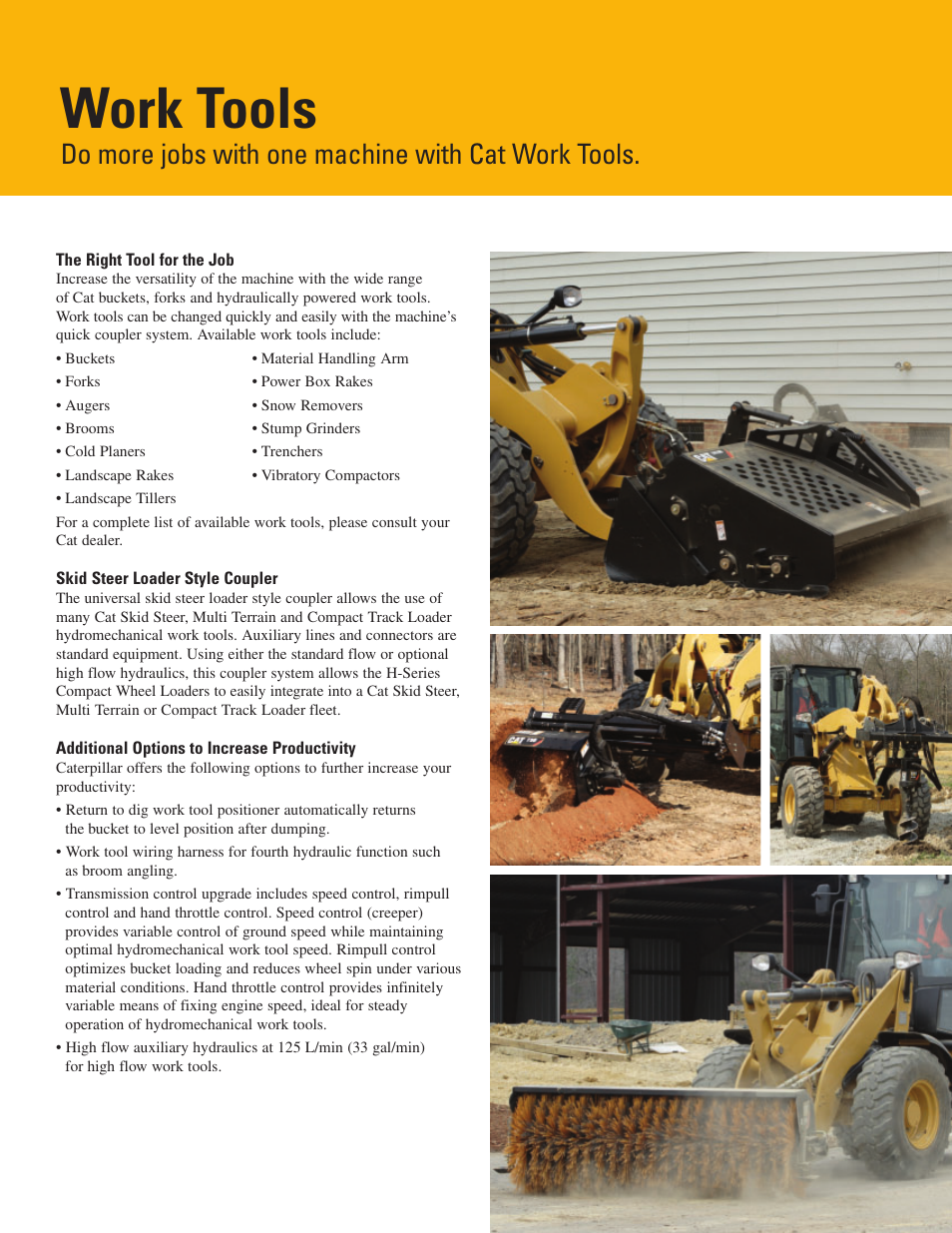 Work tools, Do more jobs with one machine with cat work tools | Milton CAT 908H User Manual | Page 5 / 12
