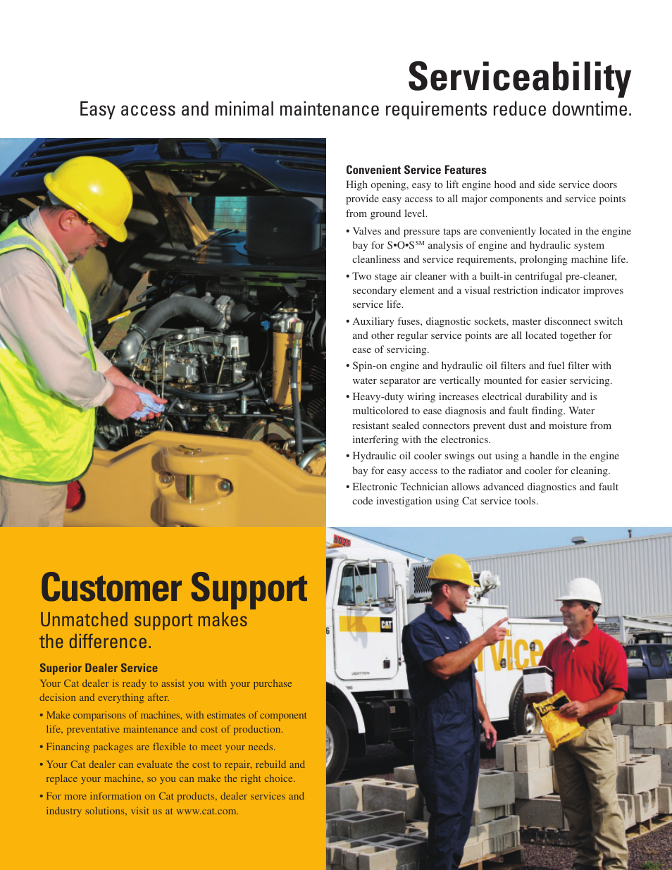 Serviceability, Customer support, Unmatched support makes the difference | Milton CAT 908H User Manual | Page 6 / 12