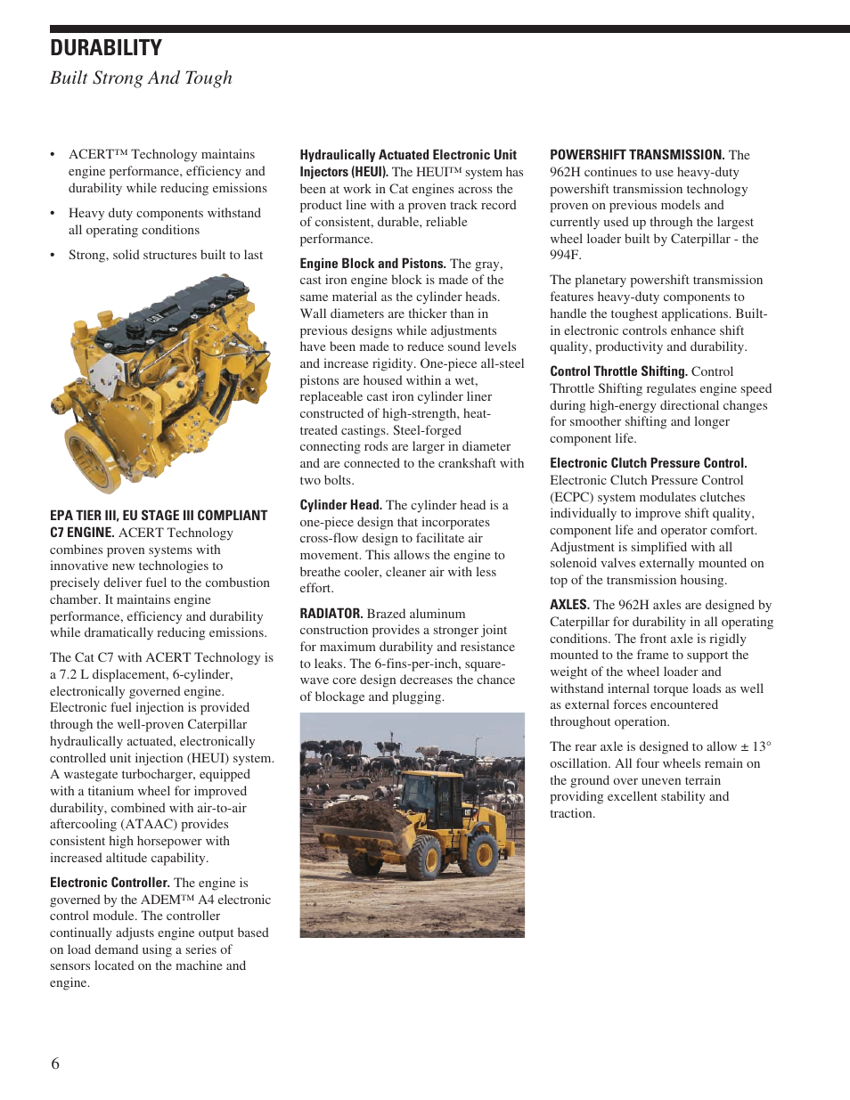 Durability, Built strong and tough | Milton CAT 962H User Manual | Page 6 / 32