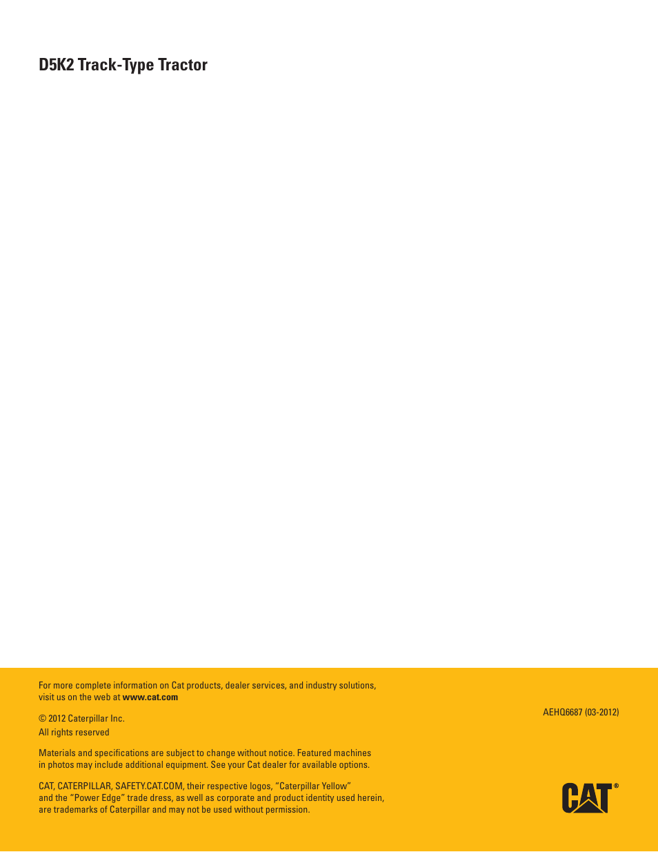 D5k2 track-type tractor | Milton CAT D5K2 User Manual | Page 16 / 16