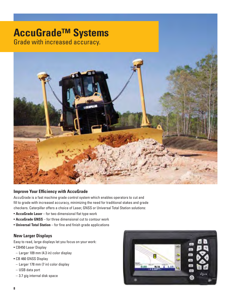 Accugrade™ systems, Grade with increased accuracy | Milton CAT D5K2 User Manual | Page 8 / 16