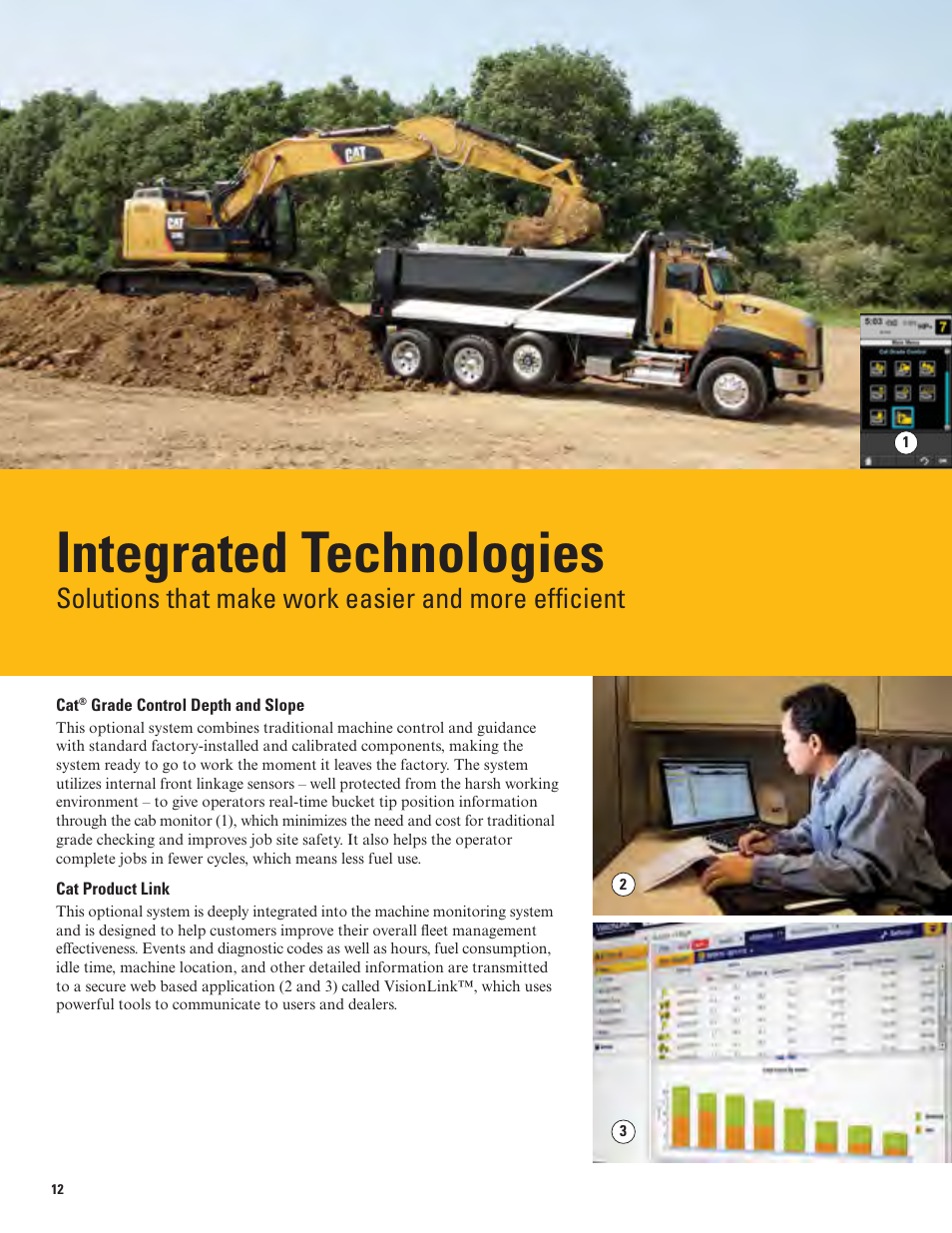 Integrated technologies, Solutions that make work easier and more efficient | Milton CAT 320E LRR User Manual | Page 12 / 28
